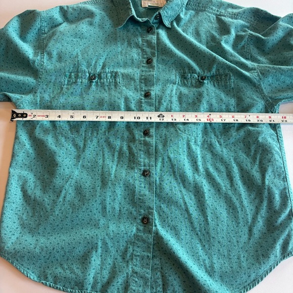 VINTAGE 90s SEGRETS SUN PRINTS Blue 100% Cotton Button Down Casual Shirt Medium - Picture 8 of 12
